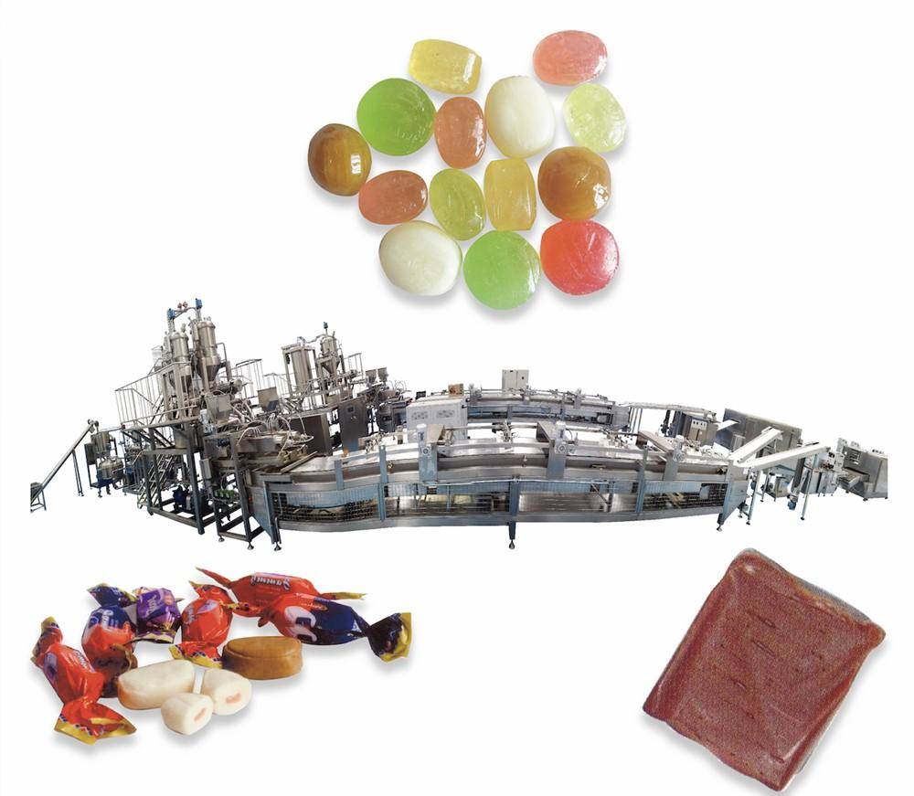 Fully automatic Die formed hard candy:soft candy production line