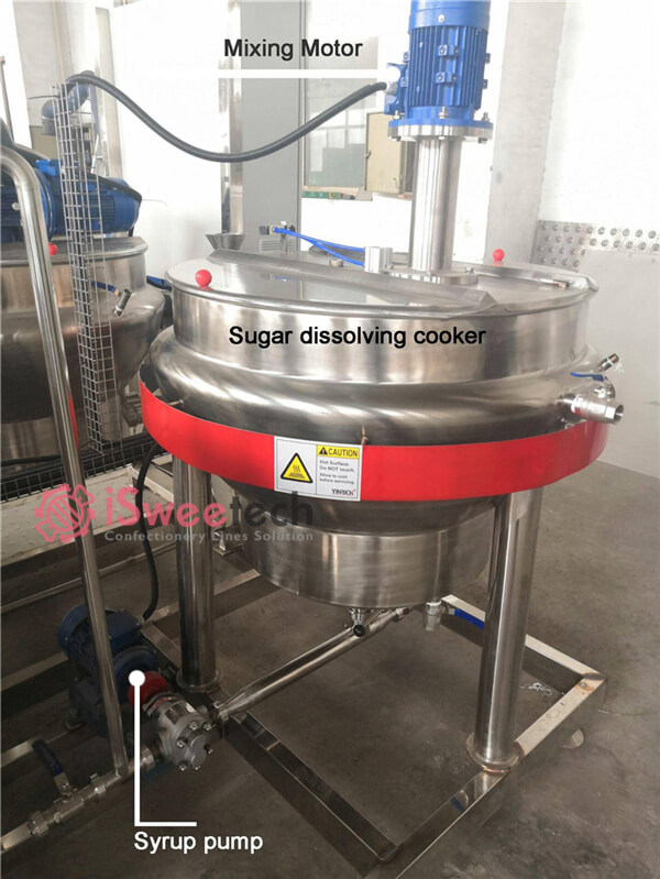 Gummy candy making machine Sugar dissovling cooker