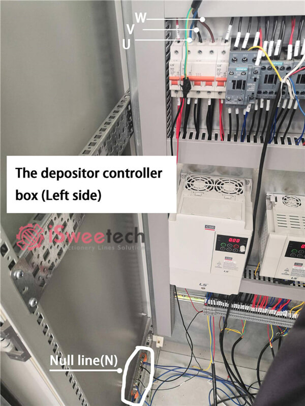 The gummy candy depositor Electric control cabinet-Left side