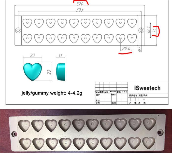 candy mold drawing