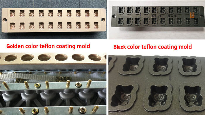 golden color VS black color teflon coating mold